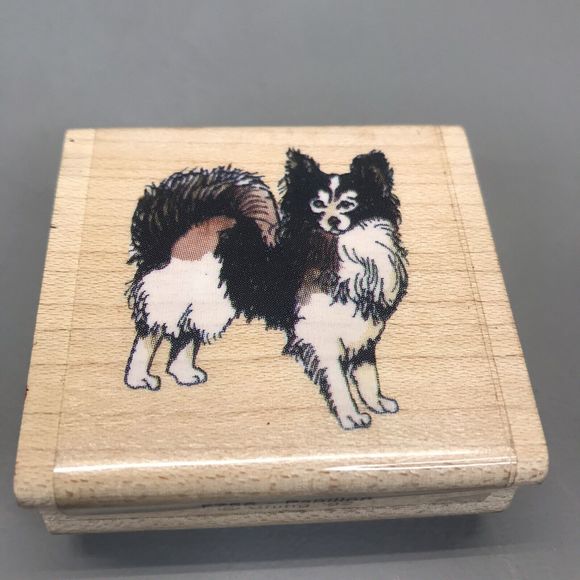 Vintage Thats all She Stamped Papillon Rubber Stamp Wood F756 Ching ‘92 - Picture 1 of 5